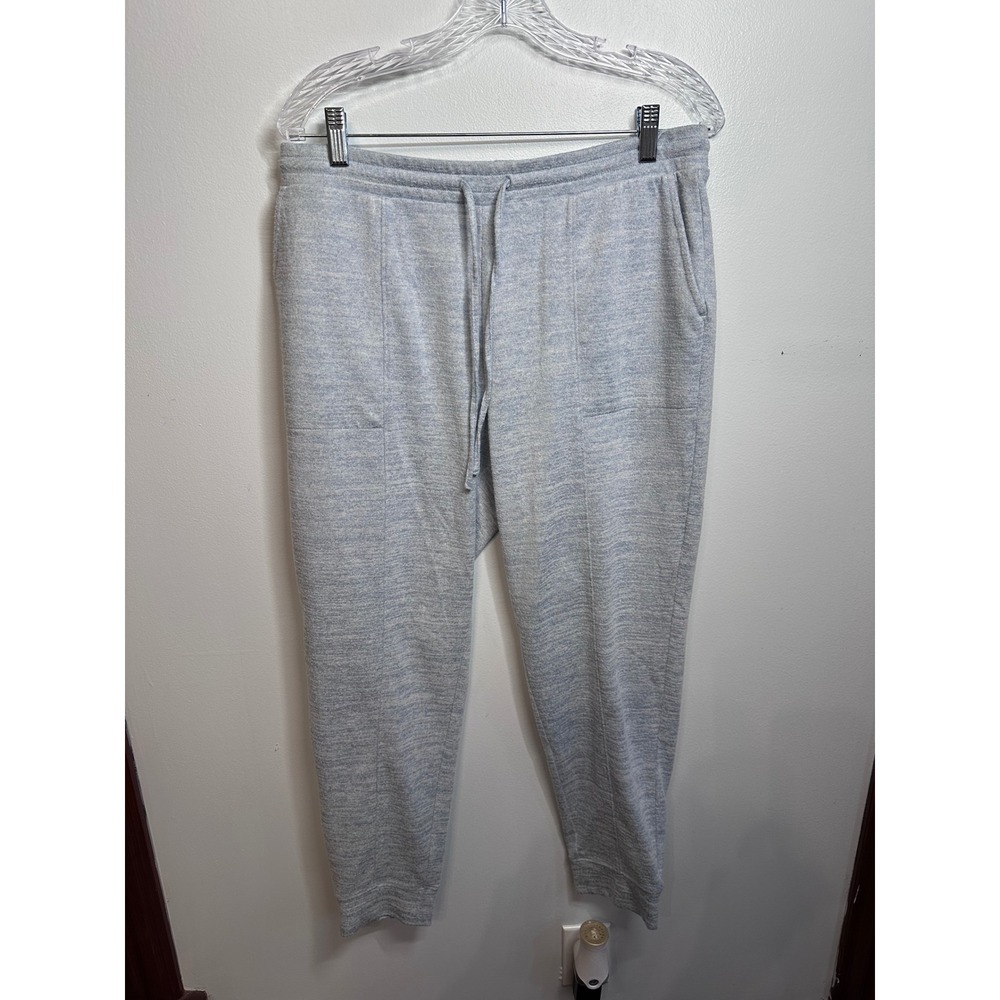 Haven Well Within Womens Heather Blue Soft Knit Jogger Pants Large VN5241
